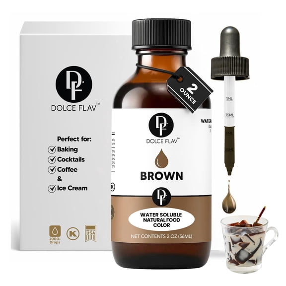 Natural Brown Food Coloring | 2 Oz. | Dolce Flav