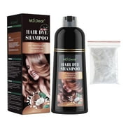 Natural Brown Hair Color Shampoo 500ml, Herbal Hair Dye Shampoo 3 in 1 for Women Men, Light Brown Hair Color Shampoo for Gray Hair Coverage for All Hair Types(Coffee)