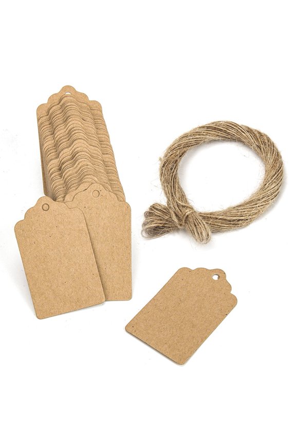 Natural Brown Kraft Paper Tags For Diy Gifts Crafts Price Tags Luggage Tag Sets