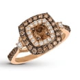 thumbnail image 1 of Natural Brown Smoky Quartz Ring in 14k Rose Gold finish - Engagement proposal ring, 1 of 1