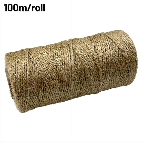 Natural Brown Twine Rope Jute Twine String for Crafts, Gift Wrapping, Bundling, Gardening, Christmas Decor and Macrame Projects