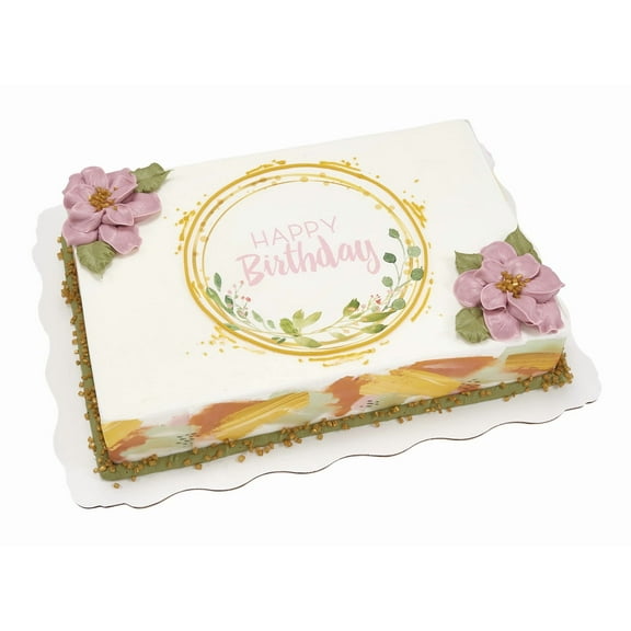 Natural Brushstrokes Sheet Cake