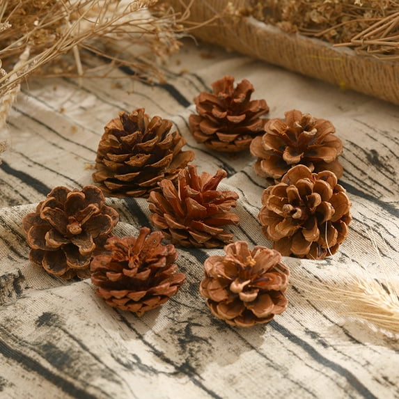Natural Bulk Pine Cones,Christmas Tree Fall Ornaments,Christmas Rustic Pinecones for Home Party Decorations-120PCS