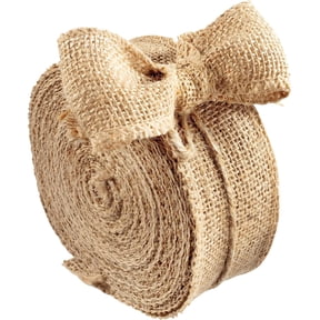 iDIY Natural Burlap Ribbons (2" Wide, 10 Yards)-No Wire, 100% Jute-DIY Art & Craft & Projects, Gift Wrapping, Bows