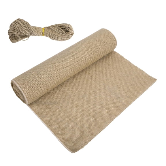 Natural Burlap Tree Wrap, Winter Plant Tree Trunk Protector, Burlap Fabric Frost Freeze Protection Wrap for Shrubs, Outdoor Trees
