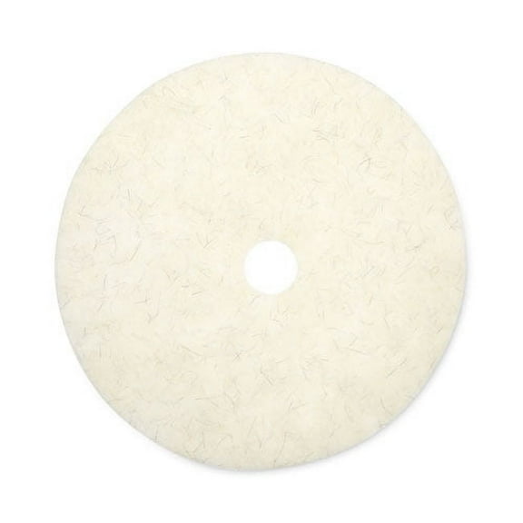 Natural Burnishing Floor Pads, 27" Diameter, White, 5/Carton | Bundle of 2 Cartons