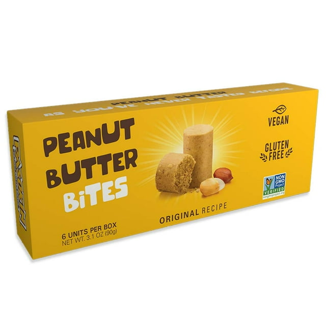 Natural Butter Snack Crunchy and Creamy PB Bites Gluten Free, Vegan