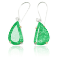 thumbnail image 1 of Natural CERTIFIED Fancy Green Emerald 925 Sterling Silver 67 Ct Gemstone Earring, 1 of 6