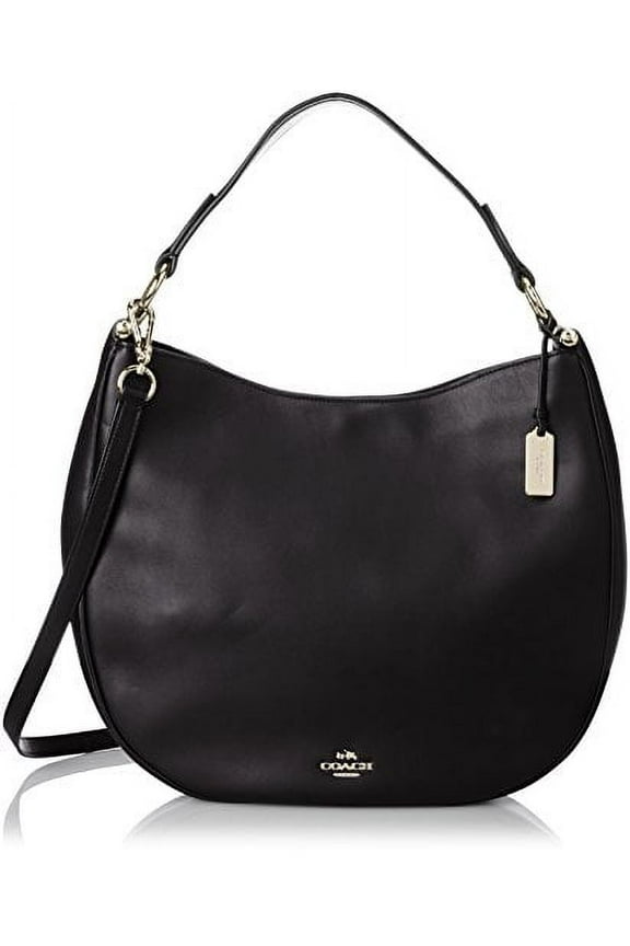 Natural Calf Leather Nomad Hobo-Lt Gold/Blk