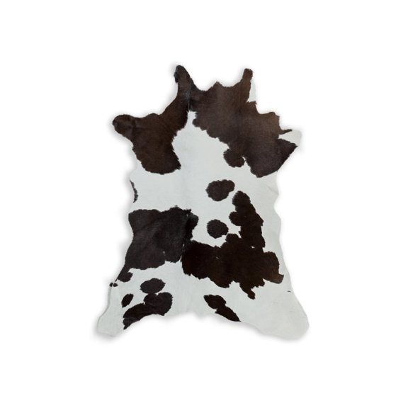 Natural Calfskin Throw Rug 2x3 Classic Genuine Leather 1-Piece