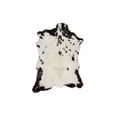 thumbnail image 1 of Natural Classic Calfskin Throw Rug | White & black | 2'x3', 1 of 4