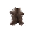 thumbnail image 1 of Natural Classic Calfskin Throw Rug | Taupe & white | 2'x3', 1 of 4