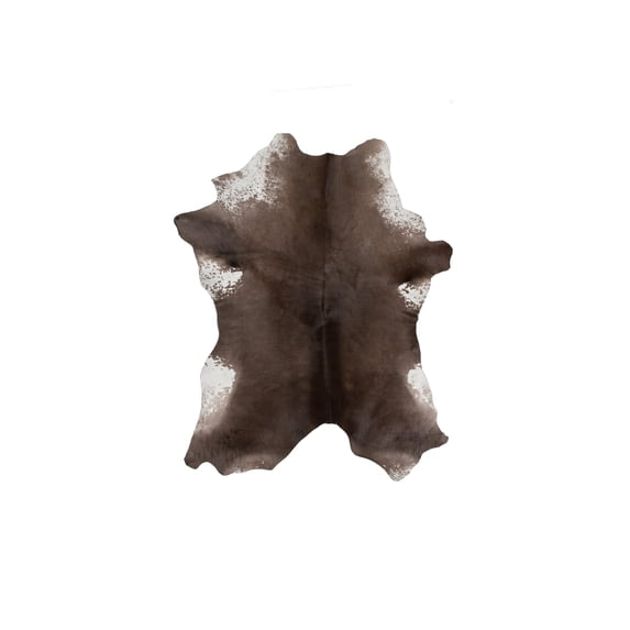 Natural Classic Calfskin Throw Rug | Taupe & white | 2'x3'