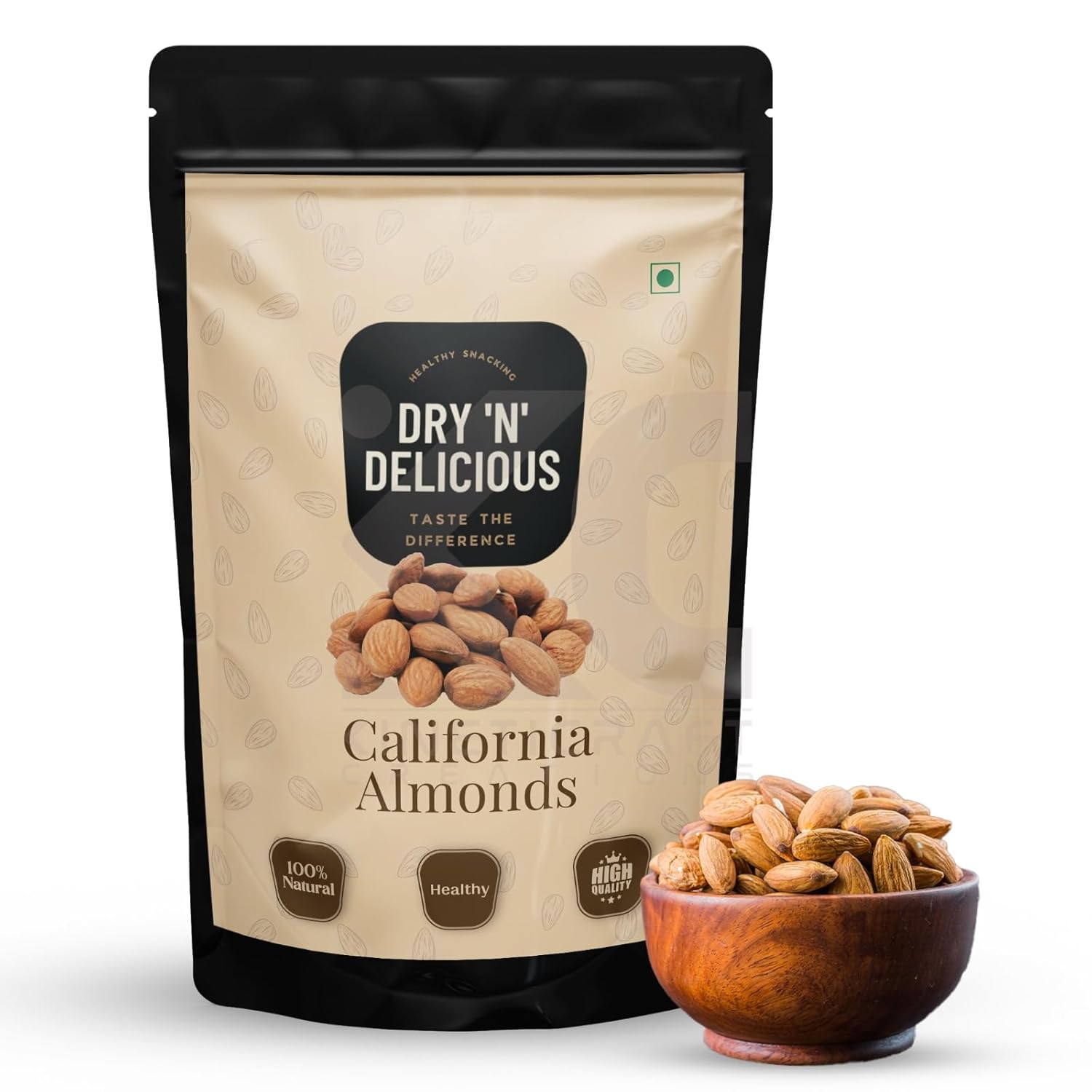 Natural California Almonds By Dry 'N' Delicious 1kg, Nutritious