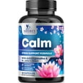 thumbnail image 1 of Natural Calm, Unwind & Relax Support - Ashwagandha, GABA, Magnesium, L-Theanine & More - Natural Focus, Energy & Immune Support - Nature's Non-GMO, Vegan, Gluten Free, Bottled in USA - 120 Capsules, 1 of 10