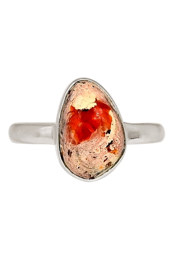 Natural Cantera Opal - Mexico 925 Sterling Silver Ring Jewelry s.8 ALLR-28953