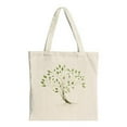 thumbnail image 1 of Natural Canvas Tote Bag with Tree Design Green Leaves & Roots - Perfect for Shopping Travel & Parties Eco-Friendly & Stylish, 1 of 4