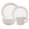 Natural Canvas White Place Setting Set (4-Piece)