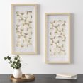 thumbnail image 1 of Wall Decals Natural Capiz with Gold Foil 2-piece Shadowbox Wall Decor Set,Wall Mirrors, 1 of 10