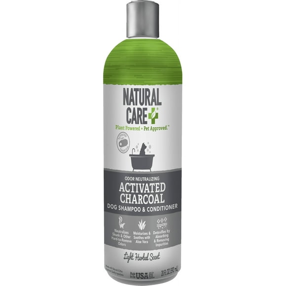 Natural Care Charcoal Shampoo for Dogs - Light Herbal Scent- 20oz.