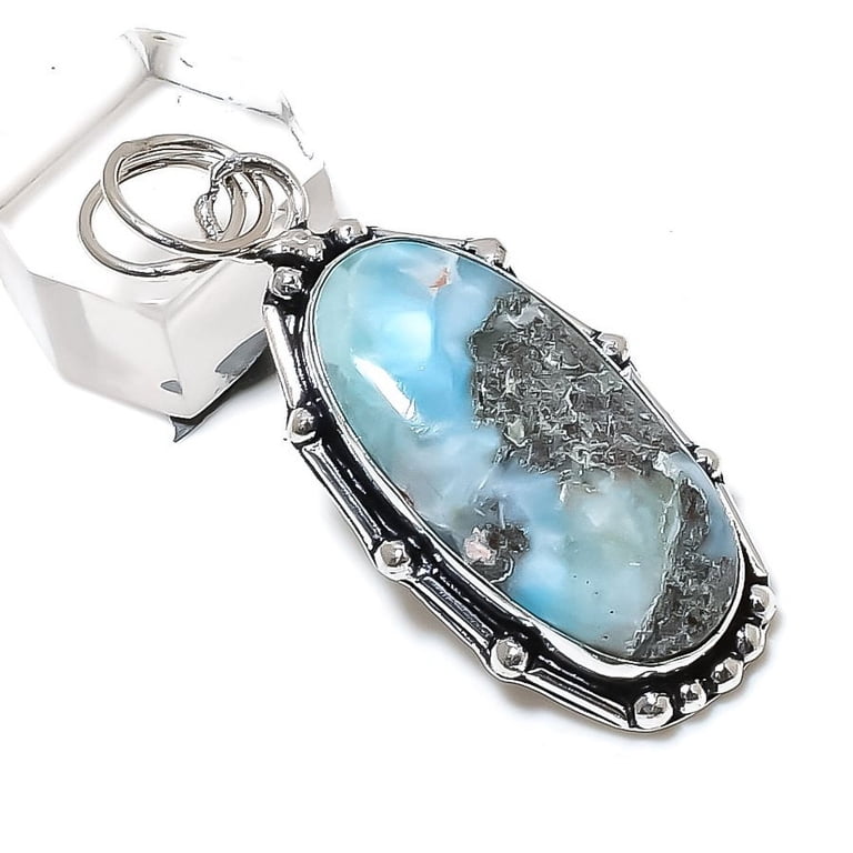 Larimar Jewelry Caribbean Gemstone Natural Caribbean Larimar