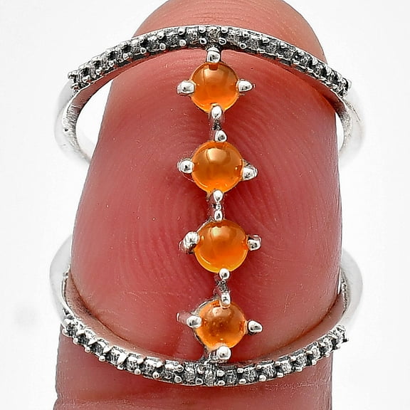 Natural Carnelian 925 Sterling Silver Ring s.8 Jewelry DGR1126_G_8 R-1247