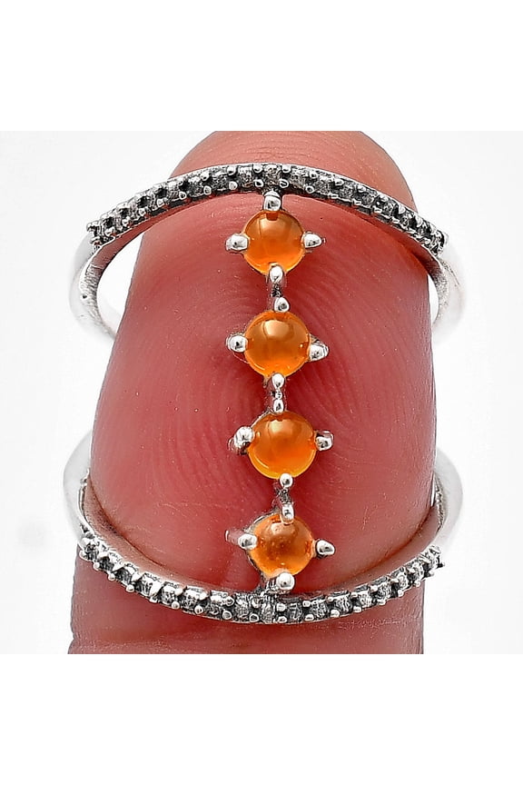 Natural Carnelian 925 Sterling Silver Ring s.8 Jewelry DGR1126_G_8 R-1247