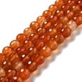 thumbnail image 1 of Natural Carnelian Beads Strands Faceted(128 Facets) Round 8mm Hole: 1mm about 45pcs/strand 14.96 inch(38cm), 1 of 4