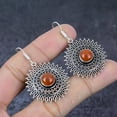 thumbnail image 1 of Natural Carnelian Gemstone Handmade 925 Sterling Silver Jewelry Earring 2", 1 of 4
