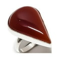 thumbnail image 1 of Natural Carnelian Gemstone Handmade 925 Sterling Silver Ring Size 10, 1 of 2