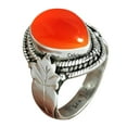 thumbnail image 1 of Natural Carnelian Gemstone Women Ring, Pure 925 Sterling Silver Beautiful Handcrafted Jewelry For Women, Delicate Ring, Organic Ring, Statement Ring, 1 of 3
