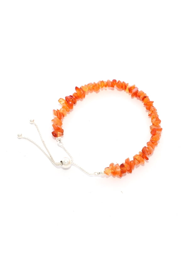 Natural Carnelian Rough Shape Bracelets in Sterling Silver for Women, Birthstone Jewelry for Her Birthday, Wedding Anniversary, Christmas, Mothers Day