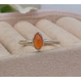 thumbnail image 1 of Natural Carnelian Solitaire Ring-Carnelian Birthstone Ring-Carnelian Vintage Ring Sterling Silver-Carnelian Agate Ring-Red Carnelian Ring, 1 of 14