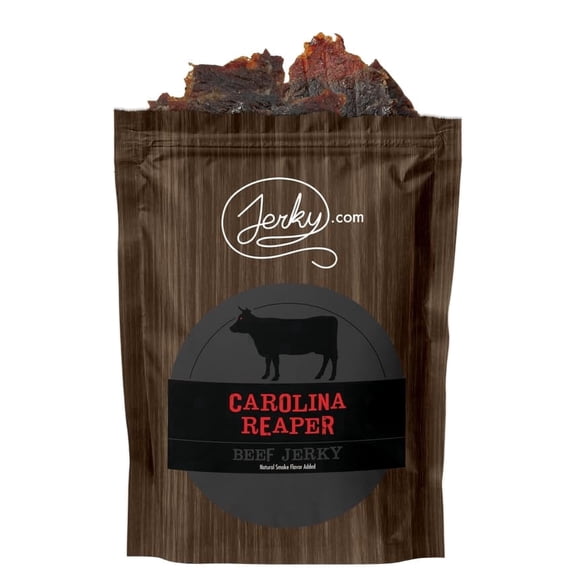 All Natural Carolina Reaper Beef Jerky - No Added Preservatives, No MSG or Nitrates - Extreme Heat, Fiery Pepper Blend, 100% Lean Beef (2.5 Ounce, Pack of 1)