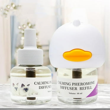 Natural Cat Calming Pheromone Diffuser - Improved No-Stress Formula - Anti-Anxiety Treatment for Cats and Dogs with a Long-Lasting Calming Effect 2PC
