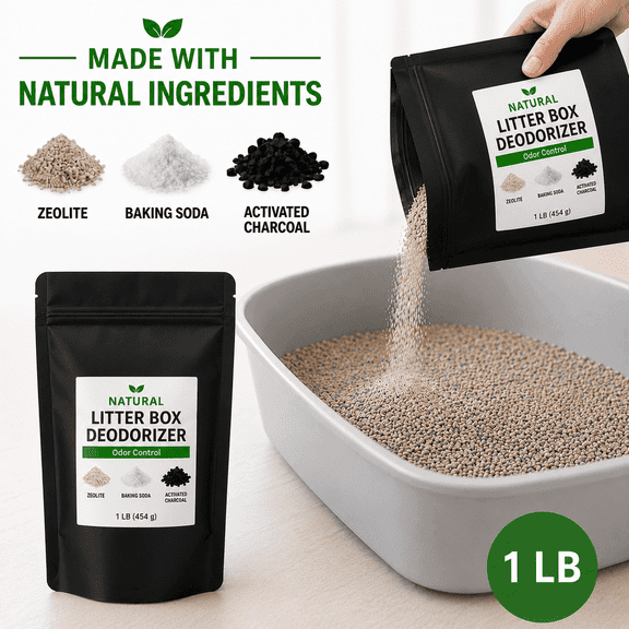 Natural Cat Litter Box Odor Eliminator, 1 Pound
