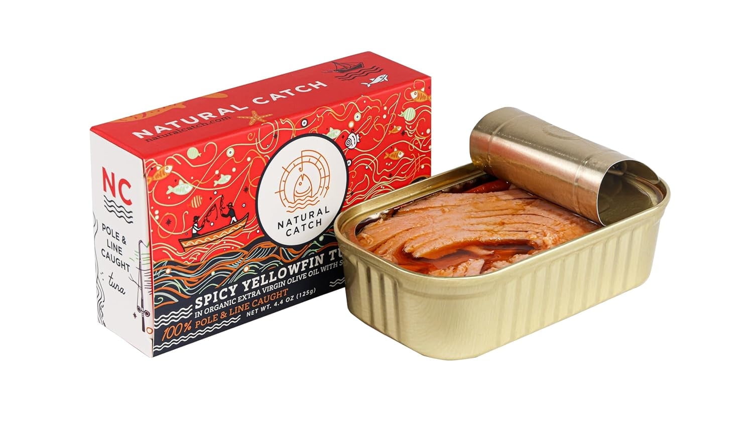 Natural Catch Yellowfin Tuna in Chile Extra Virgin Olive Oil 4.4 oz (Pack of 12)