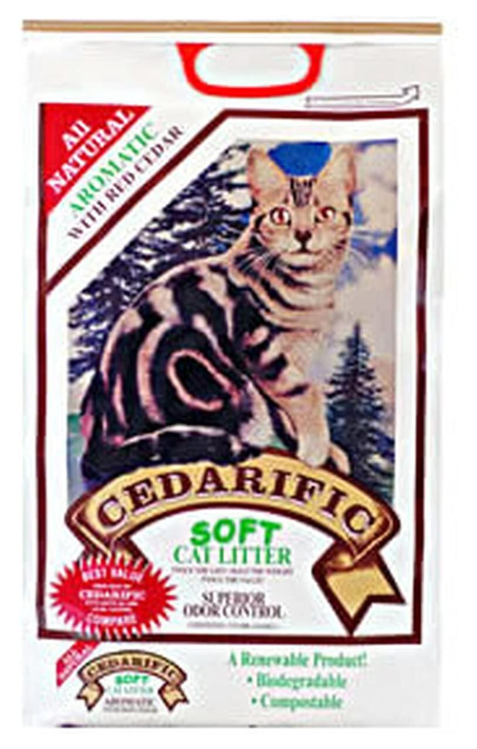 Natural Cedar Chips Cat Litter, 7.5 lb (Pack of 1)