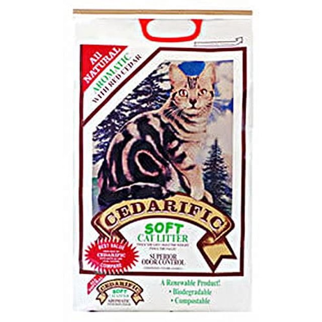 Natural Cedar Chips Cat Litter, 7.5 lb (Pack of 1)