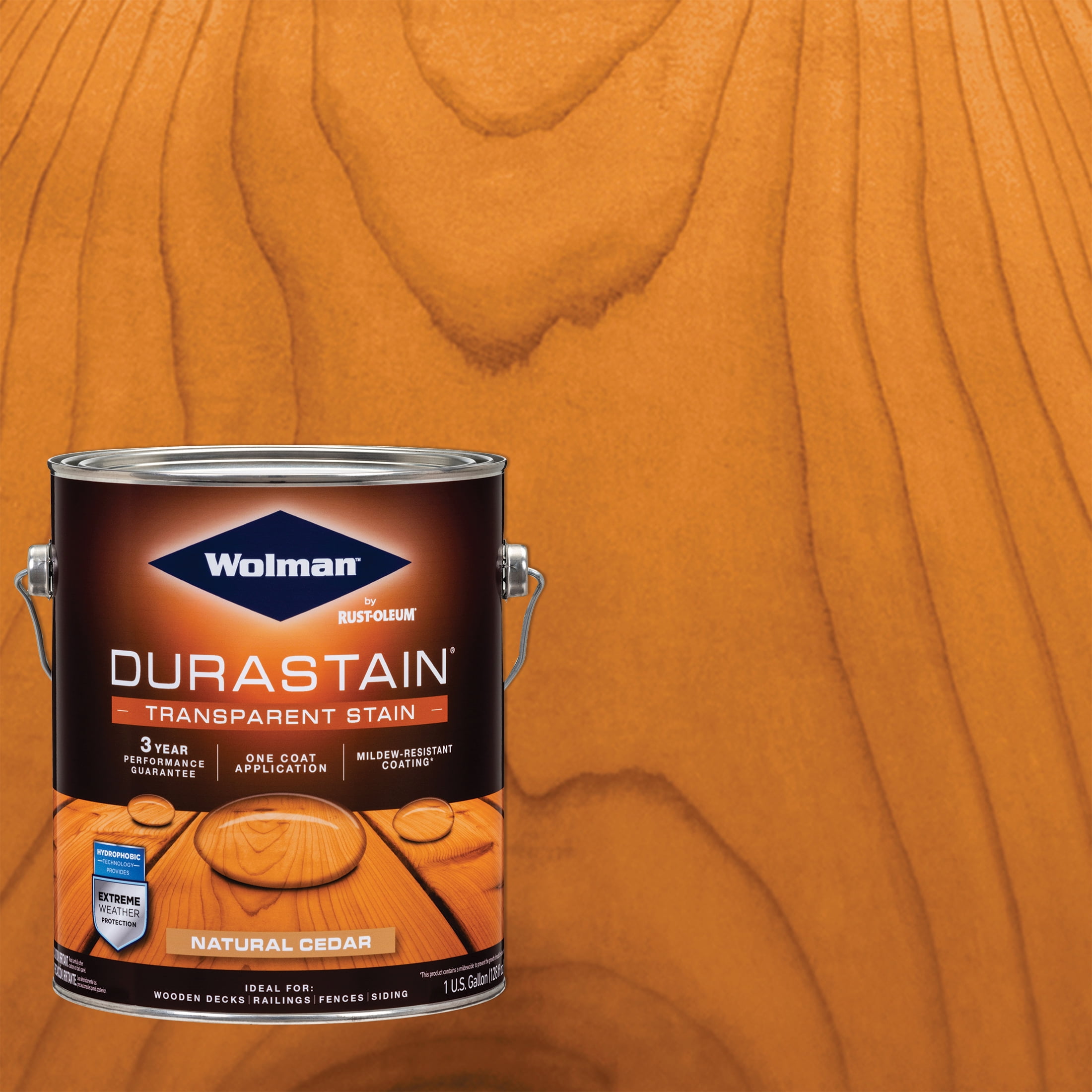 4 Pack, Natural Cedar, Wolman DuraStain One Coat Transparent