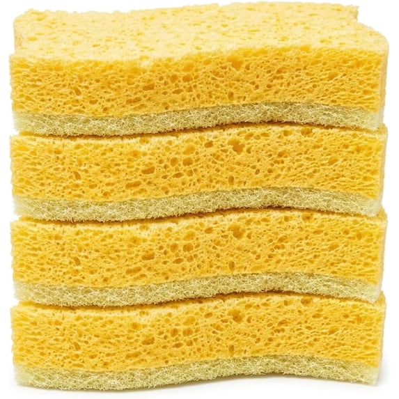 Natural Cellulose Dish Sponges for Kitchen, Non-Scratch Scrub Sponge ...