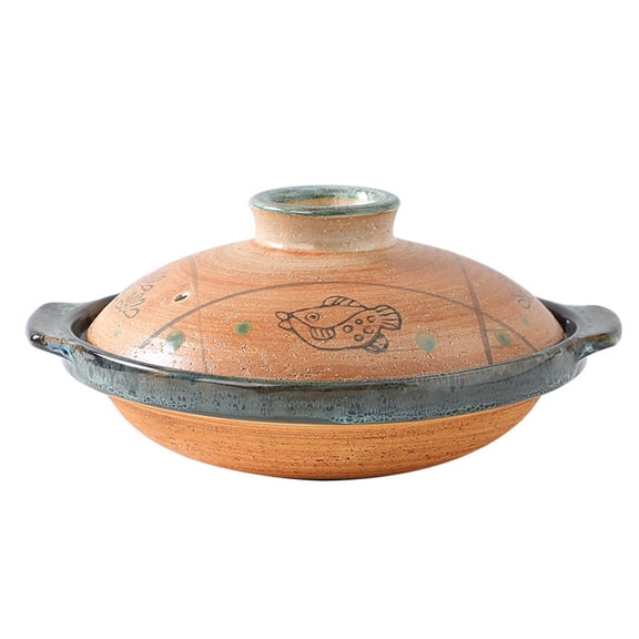 Natural Ceramic Clay Pot, Heat-Resistant Terracotta Casserole, Versatile Cooking Pot for Soup, Stew & Daily Household Kitchen Use
