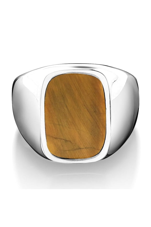 Natural Certifed 925 Sterling Silver tiger eyes Gemstone Handamde Ring For Mens Birthstone Gift Ring Men