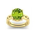 thumbnail image 1 of Natural Certifed 925 Sterling SilverGold Plated Green Peridot Gemstone Ring Woman And Men, 1 of 3