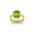 thumbnail image 1 of Natural Certifed 925 Sterling SilverGold Plated Green Peridot Gemstone Ring Woman And Men, 1 of 3