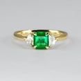 thumbnail image 1 of Natural Certifed Green emerald Gemstone Ring Woman Wedding Gift Ring Bithstone Ring, 1 of 3