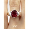 thumbnail image 1 of Natural Certifed Oval Shape Red Ruby Gemstone Handamde Ring For Mens Birthstone Gift, 1 of 3