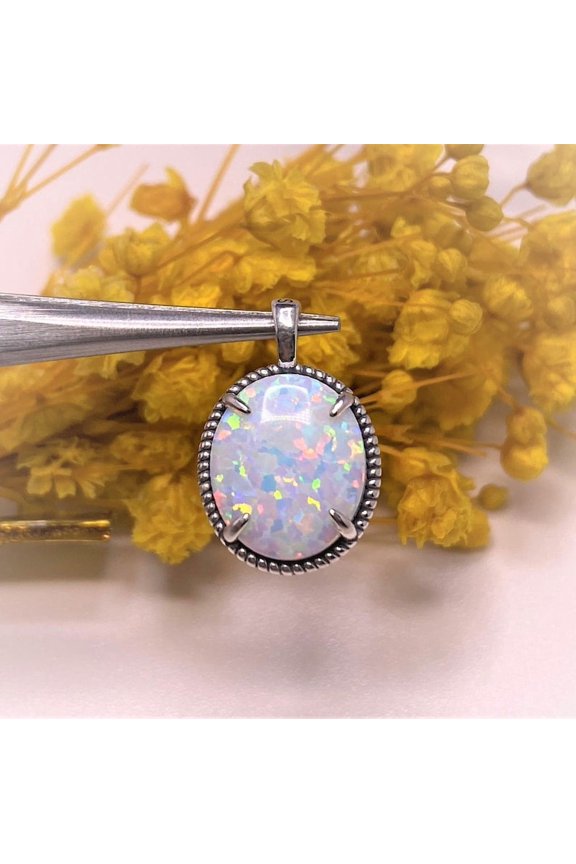 Natural Certified 925 Sterling Silver Gold Plated Black Opal Gemstone Pendant Necklace Trending Gift Jewelry Halloween Gift