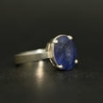 thumbnail image 1 of Natural Certified Blue Sapphire Neelam Stone Ring for Men & Women with 925 Sterling Silver Birthstone Ring, 1 of 3