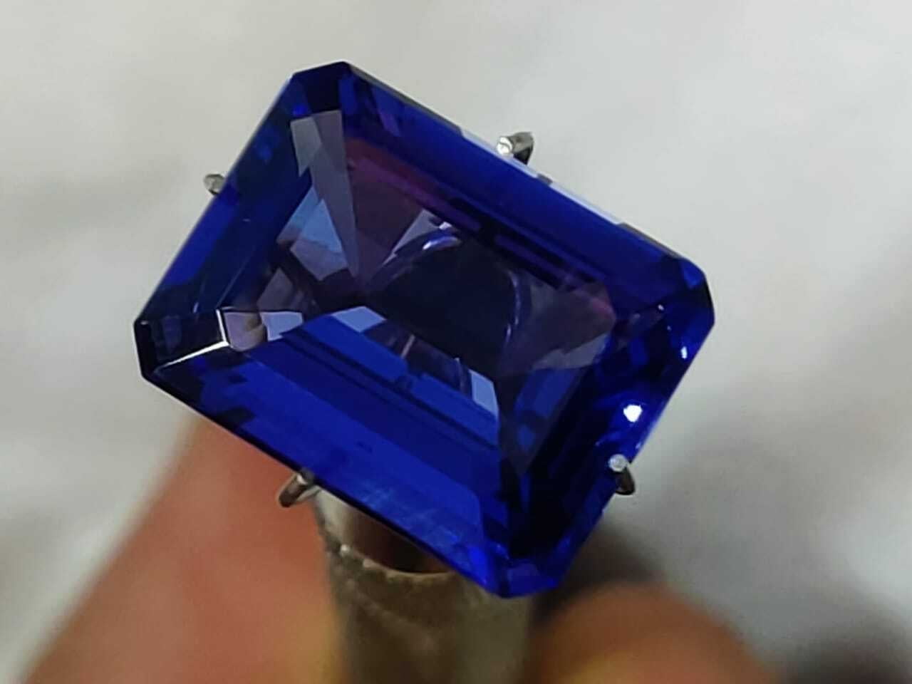 Arena Gems Jewellery Handmade 6.00 Carat Blue Tanzanite Gemstone Sterling Silver Ring